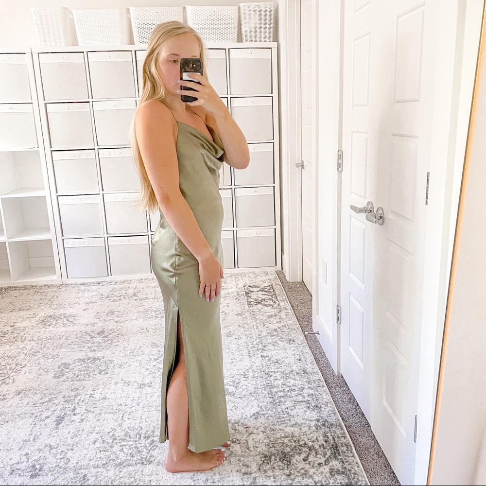 Princess Polly Alissa Midi Dress Green View 3